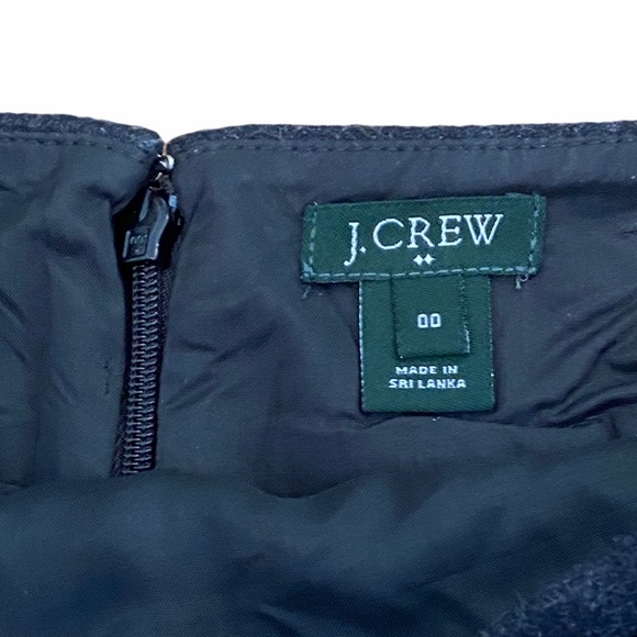 J. Crew Black Wool Dress Mini Skirt 2 - Picture 4 of 9